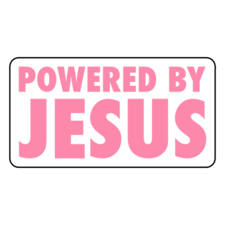 Powered By Jesus Sticker (Pink)